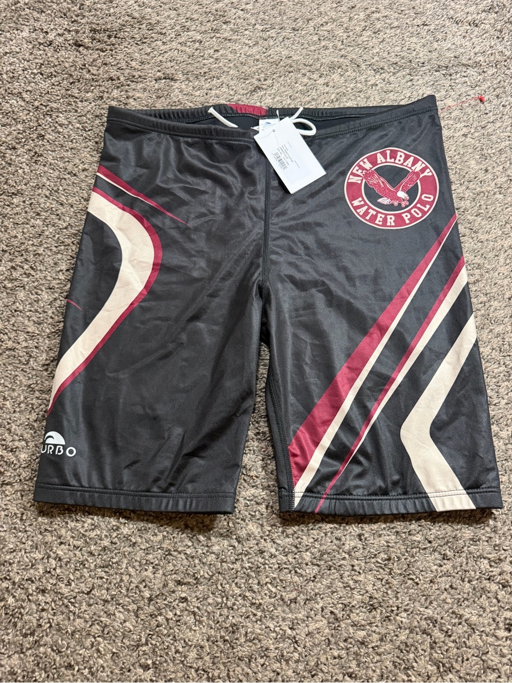 Men's Black Maroon Swim Jammer